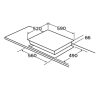 Bếp gas âm CDA HN640FR 60CM 4 Zone Induction Hob màu đen Mặt bàn Gốm 4 zone(s)