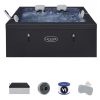 3beb09f3f0fbe1110fe55eff89c8be59c1253a1b.jpg Bồn Tắm Nước Nóng & Spa Bestway 60229 hot tub/spa 950 L 7 người Hình vuông màu đen, màu đá cẩm thạch