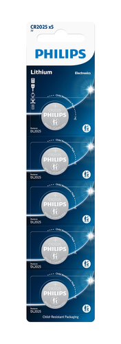 Pin gia dụng Philips CR2025P5B/59 Pin dùng một lần CR2025 Lithium