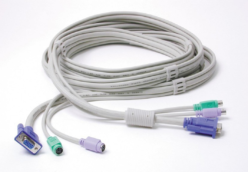 Cáp chuột, video Neomounts 3N1PS2EXT10 & bàn phím (KVM) màu xám 3 m