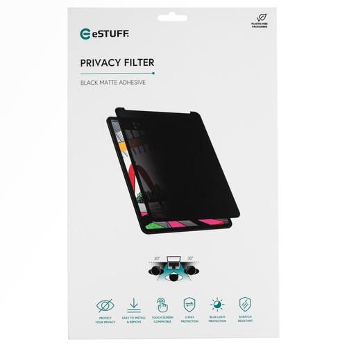 Tấm lọc riêng tư màn hình eSTUFF GLBW10236164 25,6 cm (10.1") Máy tính bảng Miến dán màn hình chống nhìn trộm không viền