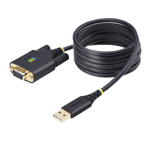 Cáp nối tiếp StarTech.com 1P6FFCN-USB-SERIAL màu đen 2 m USB Type-A DB-9