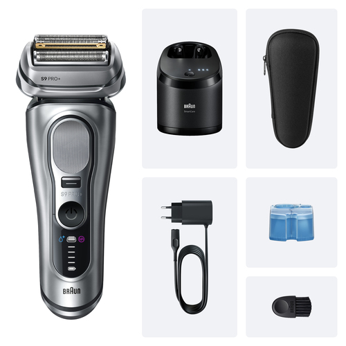 Máy cạo râu Braun Series 9 Pro+ 9667CC Máy cạo râu lưỡi lá Bộ tỉa Bạc