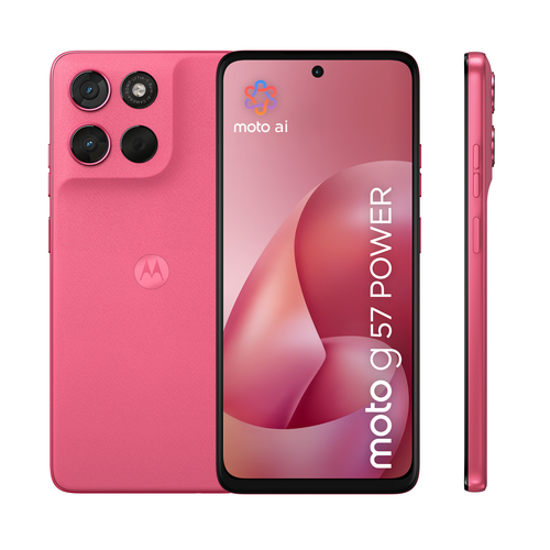 Điện thoại thông minh Motorola moto g57 power 17,1 cm (6.72") SIM kép Android 16.0 5G USB Type-C 8 GB 256 GB 7000 mAh màu hồng