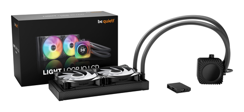 Tản nhiệt máy tính be quiet! LIGHT LOOP IO LCD | 240mm Vi xử lý Bộ làm mát chất lỏng tất cả trong một 12 cm màu đen 1 chiếc