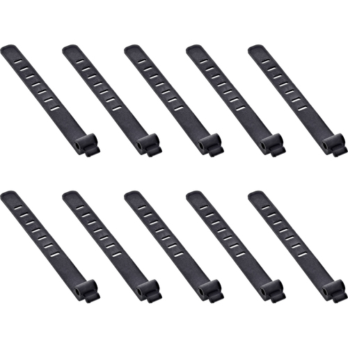 Dây buộc cáp InLine 59972A Dây gút cáp dạng nấc thang Silicôn màu đen 10 chiếc