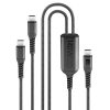 Cáp USB Cellularline USBDATATWINC2C15MK 1,5 m USB C 2 x USB C 120 W màu đen