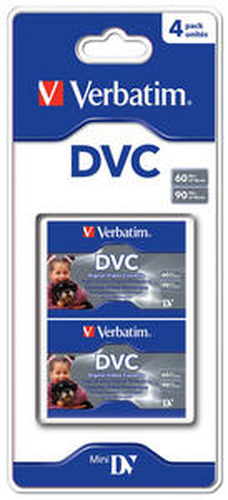 Băng từ cassette Verbatim Digital Video Cassette 60 Min 4 Pack Băng video cassette 4 chiếc