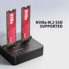 Trạm docking ổ cứng Axagon ADSA-M2C22L USB 3.2 Gen 2x2 Type-C màu đen