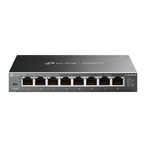50f2ce00749c5ffdac9facac11173bcbc9639f6c.jpg Switch mạng TP-Link TL-SG108S-M2 Không quản lý L2 2.5G Ethernet (100/1000/2500) Máy tính để bàn màu đen
