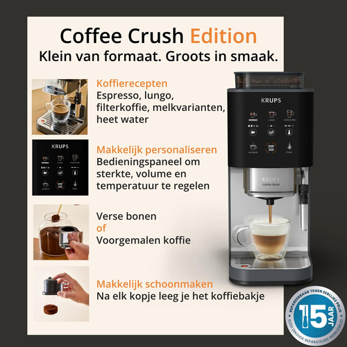 Máy pha cà phê Krups Coffee Crush Edition SA404BE1 Tự động hoàn toàn Máy pha cà phê espresso 1,8 L