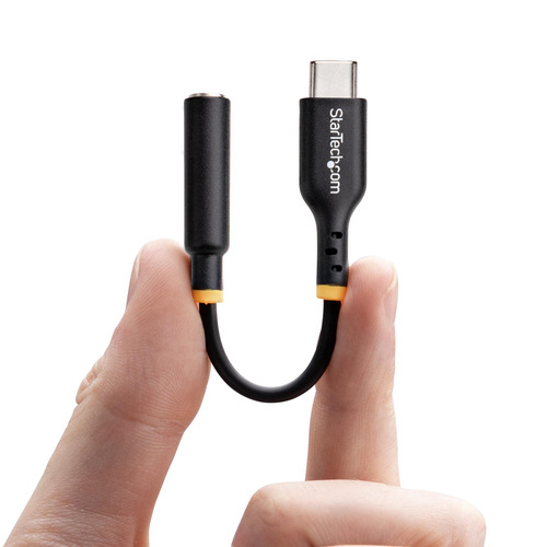 Cáp âm thanh StarTech.com USBCAUDIO2 0,127 m USB Type-C 2.0 3.5 mm màu đen