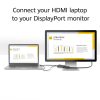 Bộ chuyển đổi cáp video ACT AC7536 0,24 m HDMI + USB DisplayPort màu đen