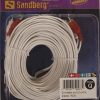 Cáp âm thanh Sandberg RCA M-M stereo 20 m White màu trắng