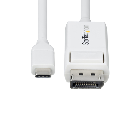 Bộ chuyển đổi cáp video StarTech.com CDP2DP2MBW 1,9 m DisplayPort USB Type-C màu trắng