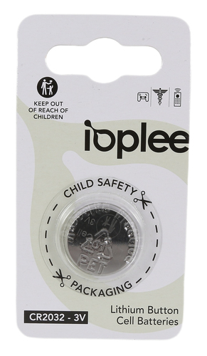 Pin gia dụng IOPLEE ICR2032P1 Pin sạc lại được CR2032 Lithium-Manganese Dioxide (LiMnO2)
