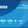 58ae70b1ebfc07e5718752b07185b8ecd73fdd97.jpg Màn hình hiển thị iiyama LH5566UHSB-B1AG Màn hình chỉ dẫn kỹ thuật số 139,7 cm (55") LCD Wi-Fi 800 cd/m² 4K Ultra HD màu đen Bộ xử lý được tích hợp Android 24/7