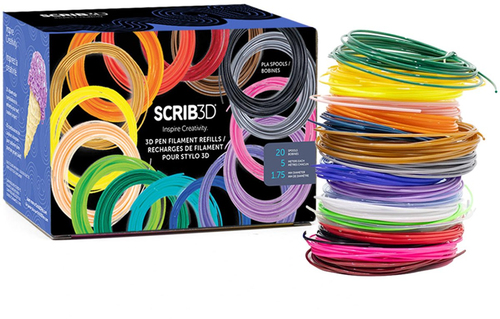Vật liệu cho máy in 3D 3Doodler Scrib3D - PLA Filament Refills Polylactic acid (PLA) Đa màu sắc