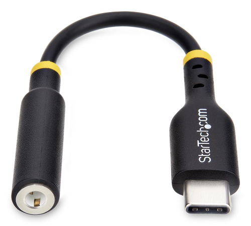 Cáp âm thanh StarTech.com USBCAUDIO2 0,127 m USB Type-C 2.0 3.5 mm màu đen