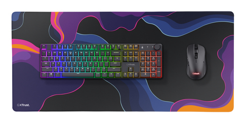 Miếng lót chuột Trust GXT 759 XXL Tấm lót chuột chơi game màu đen, màu xanh lơ, màu hồng, màu tím violet