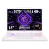 Máy tính xách tay MSI Crosshair A16 HX MLG Edition E8WGK-207ESY Copilot+ PC AMD Ryzen™ 9 8940HX Laptop 40,6 cm (16") Quad HD+ 32 GB DDR5-SDRAM 1 TB SSD NVIDIA GeForce RTX 5070 Wi-Fi 6E (802.11ax) Windows 11 Home màu trắng QWERTY Tiếng Tây Ban Nha