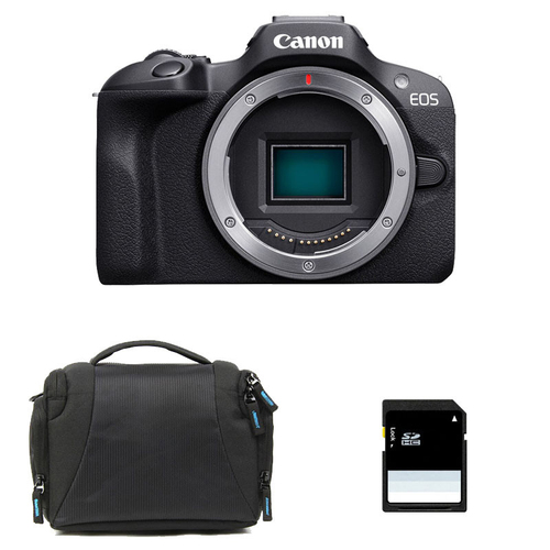 5bc1ee7db0a52c897922d7714507295a926a92d8.jpg Máy ảnh kỹ thuật số Canon EOS R100 + Sac + Carte SD 8 Go MILC 24,1 MP CMOS 6000 x 4000 pixels màu đen