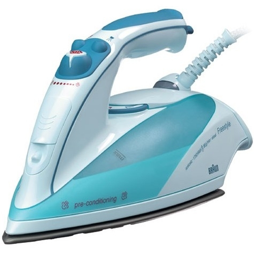 Bàn là Braun FreeStyle SI 6250 Bàn là hơi nước màu xanh lơ, màu trắng