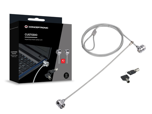 5c38a072064ada9968361a9dc94ddec36223b26a.jpg Khóa dây cáp Conceptronic CNBSLOCK15T Bạc 1,5 m