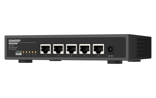 Switch mạng QNAP QSW-3205-5T Không quản lý 10G Ethernet (100/1000/10000) Máy tính để bàn màu đen