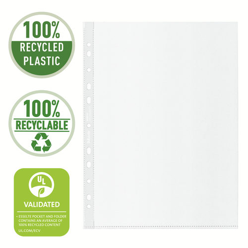 Bìa lá Esselte 628214 / bìa lỗ 210 x 297 mm (A4) nhựa polyproylene 20 chiếc