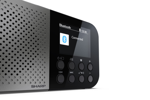 Radio Sharp DR-P520 cho cá nhân Kỹ thuật số màu xám