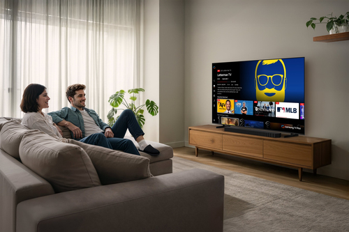 Tivi Samsung TU50M74HAU 127 cm (50") 4K Ultra HD TV Thông minh Wi-Fi màu đen