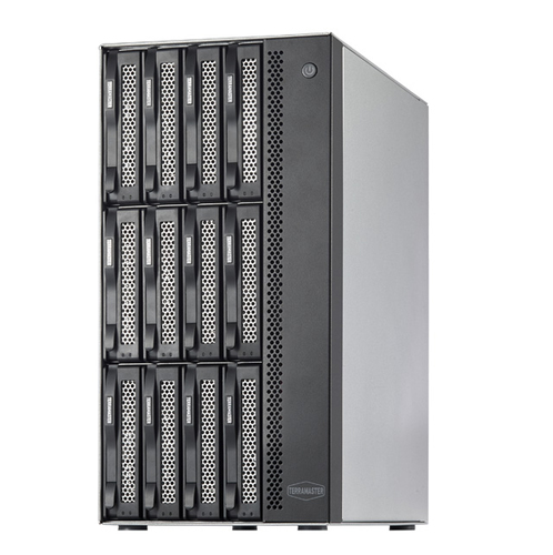 Máy chủ lưu trữ TerraMaster T12-423 NAS Máy tính để bàn Intel® Celeron® N5095 8 GB DDR4 0 TB màu xám