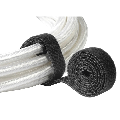 Dây buộc cáp Hama 00221007 Dây buộc cáp móc tự dính & băng vòng Ni lông màu đen 1 chiếc