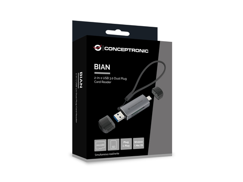 64e332e40ed86ec255dccda8824722f6229f77c9.jpg Đầu đọc thẻ Conceptronic BIAN05G USB 3.2 Gen 1 (3.1 Gen 1) Type-A/Type-C màu xám