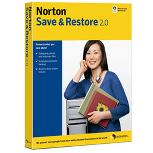 Phần mềm tiện ích PC Norton Save & Restore 2.0, CD RET, BN 1 giấy phép Sao lưu / Phục hồi