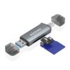 Đầu đọc thẻ AISENS ASCR-2AC08-GR USB 3.2 Gen 1 (3.1 Gen 1) Type-A/Type-C màu xám