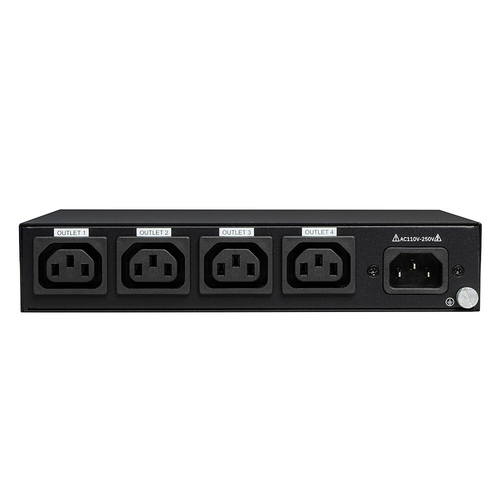 Đơn vị phân phối điện (PDU) Lindy 32622 4 ổ cắm AC 1U màu đen