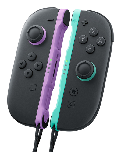 Đồ chơi điều khiển từ xa Nintendo Joy-Con 2 màu đen, Xanh lá cây sáng, màu tím Bluetooth Gamepad Analog / Số Nintendo Switch 2