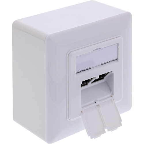 Hộp đấu dây điện InLine 76842A 2 x RJ-45 màu trắng