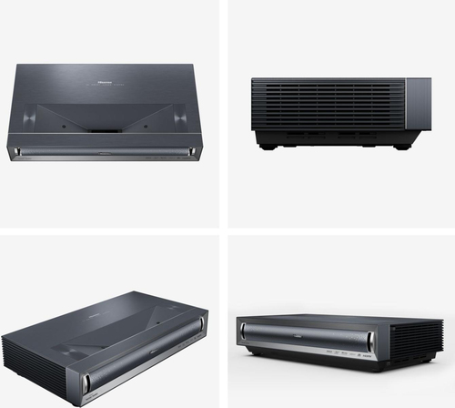 Tivi màn ảnh rộng Hisense PX3 Máy chiếu siêu gần 2800 ANSI lumens UHD 4K (3840x2160) màu đen, màu ghi sẫm