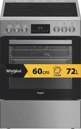 Bếp Whirlpool W6V8LCSX đứng độc lập Chạy bằng điện Gốm Thép không gỉ