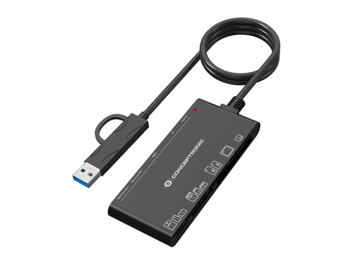 Đầu đọc thẻ Conceptronic BIAN10B USB 3.2 Gen 1 (3.1 Gen 1) Type-A/Type-C màu đen