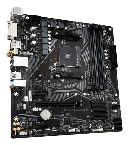 Bo mạch chủ GIGABYTE A520M DS3H AC (Rev. 1.4) AMD A520 Socket AM4 micro ATX