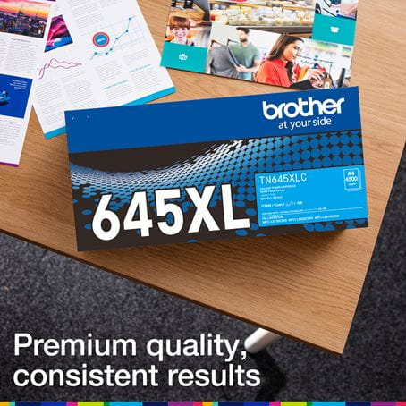 Hộp mực in laser (Toner) Brother TN-645XLC 1 chiếc chính hãng màu lục lam (màu hồ thủy)