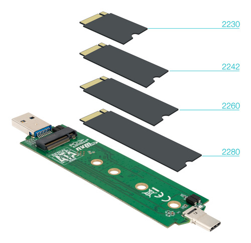 Hộp đựng ổ cứng TooQ TQE-2240B Hộp đựng ổ cứng Vỏ SSD màu đen M.2