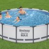 Bestway 56950 Hồ bơi gắn khung Vòng tròn 13030 L màu xanh lơ