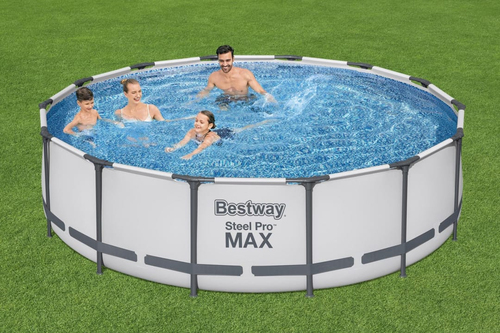 Bestway 56950 Hồ bơi gắn khung Vòng tròn 13030 L màu xanh lơ