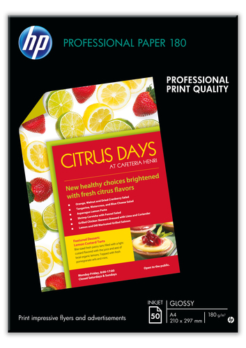 Giấy in HP C6821A A3 (297x420 mm) Phủ bóng 50 sheets màu trắng