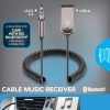 Cáp âm thanh Cellularline BLUETOOTH RECEIVER CABLE 3.5 JACK CONNECTOR AND USB-A PORT 0,15 m 3.5mm USB Type-A màu đen